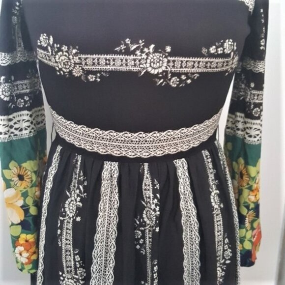 🌻 host pick Vintage 70s maxi boho high waist dress made in England - Picture 7 of 15